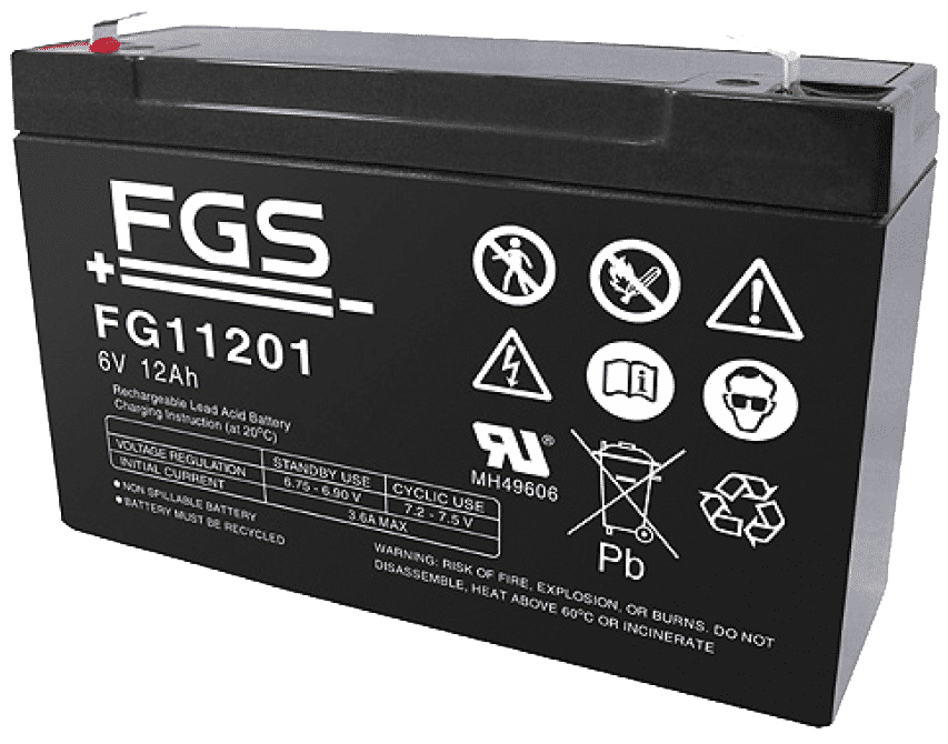 FGS Blyack. 6V/12Ah Vds