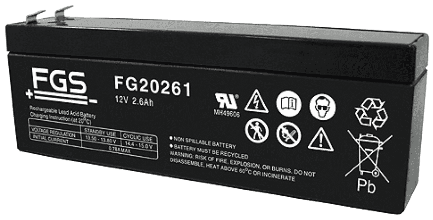 FGS Blyack. 12V/2,6Ah Vds