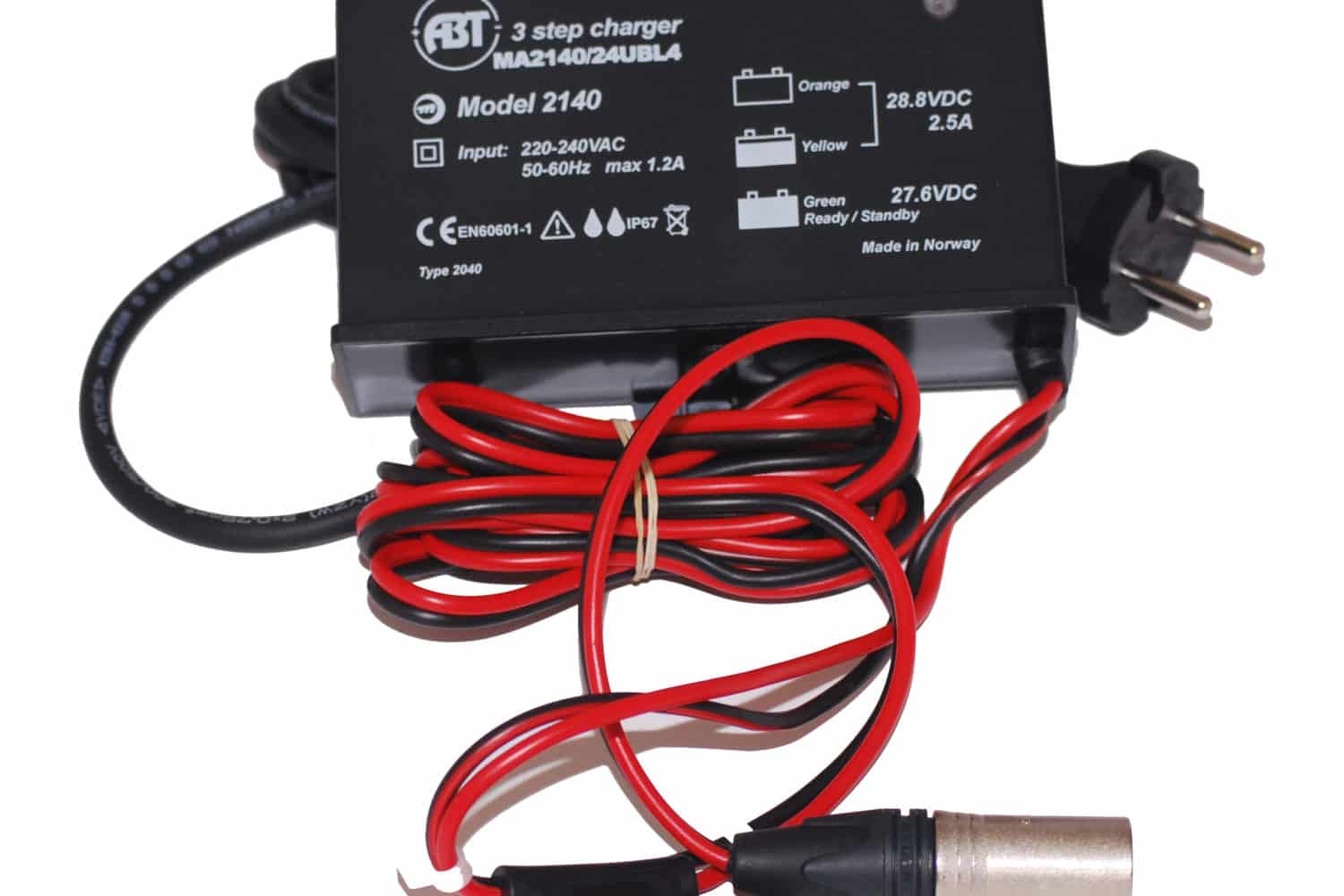 Blyack.laddare 24V/2,5A XLR 4